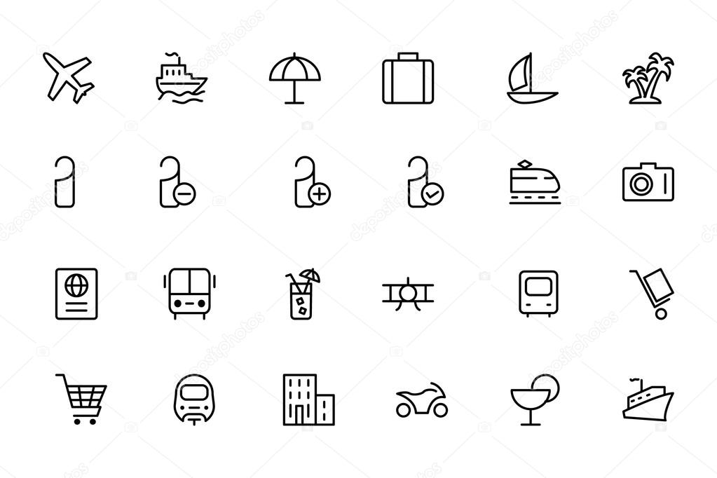 Travel Vector Line Icons 1