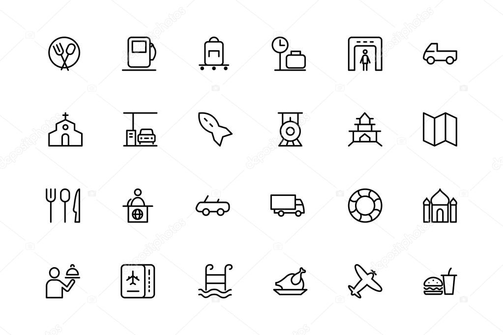 Travel Vector Line Icons 5