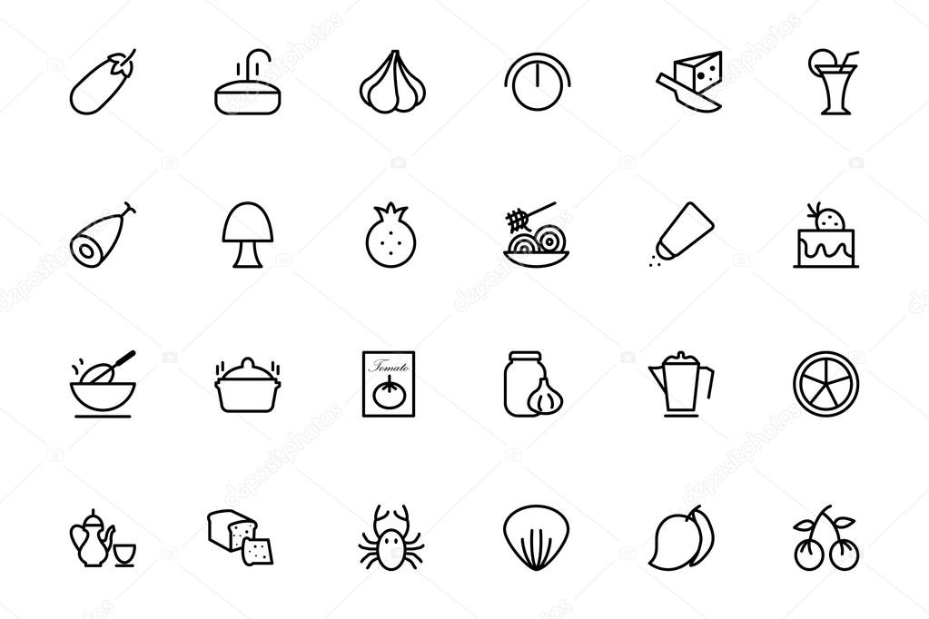 Food Vector Outline Icons 10