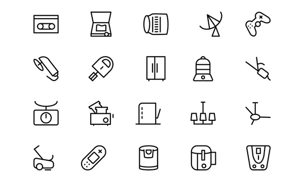 Icônes de ligne vectorielle électronique 7 — Image vectorielle