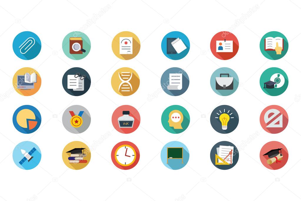 Education Vector Flat Icons 4