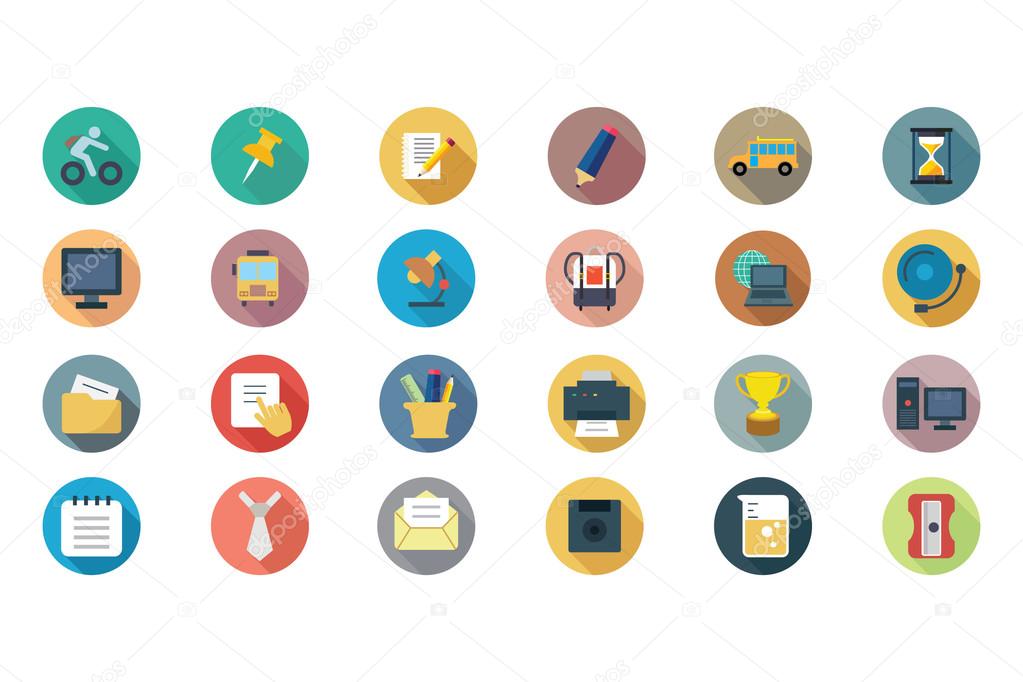 Education Vector Flat Icons 2