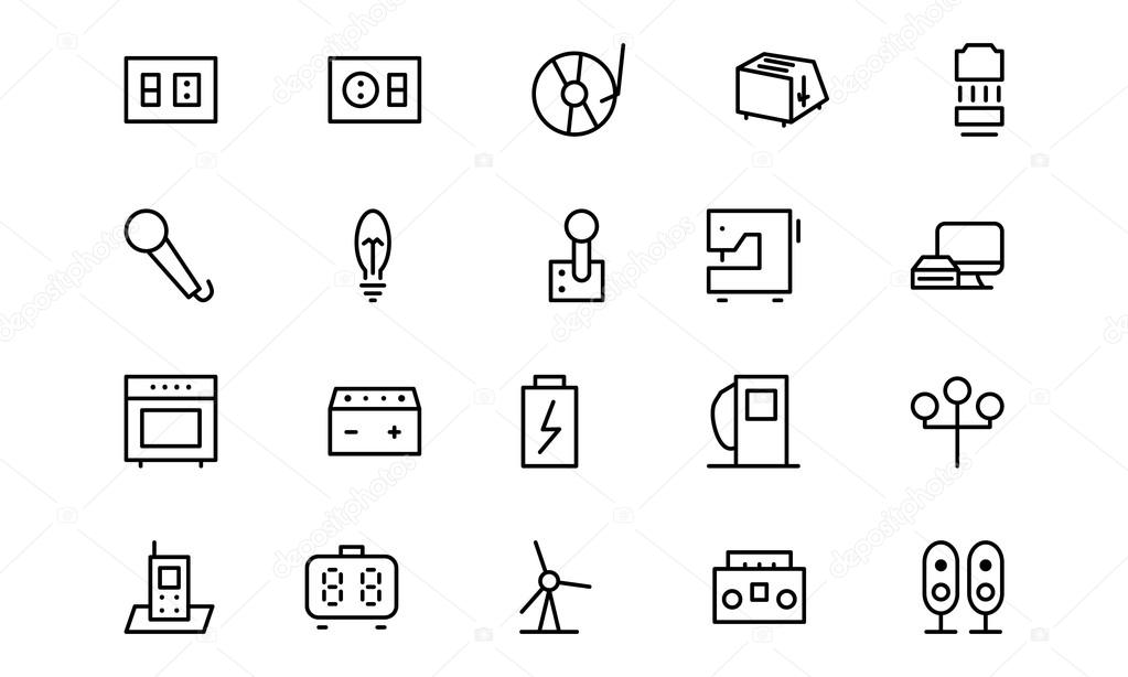 Electronics Vector Line Icons 6