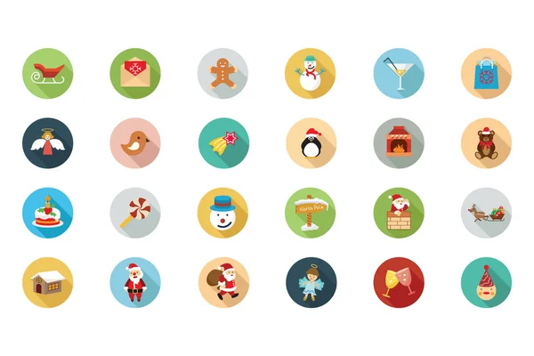 Navidad Vector Iconos planos 2 — Vector de stock