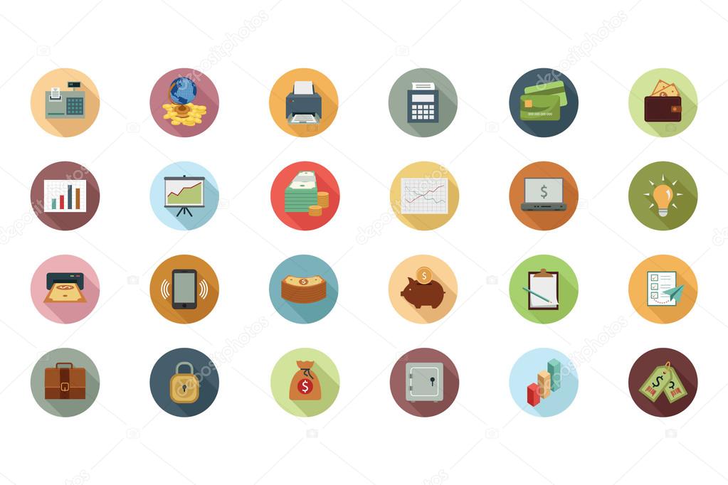 Financial Vector Flat Icons 1