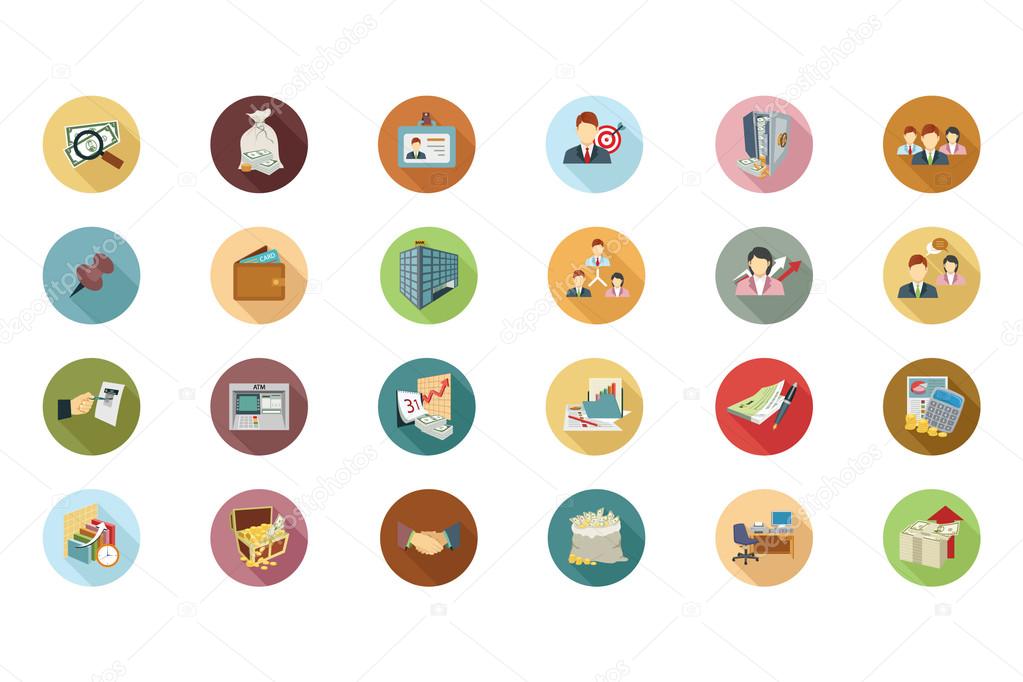 Financial Vector Flat Icons 3