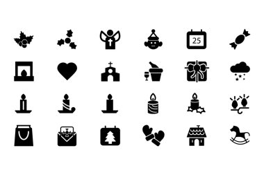 Noel vektör simgeler 3