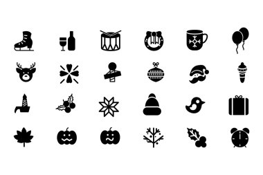 Noel vektör simgeler 4