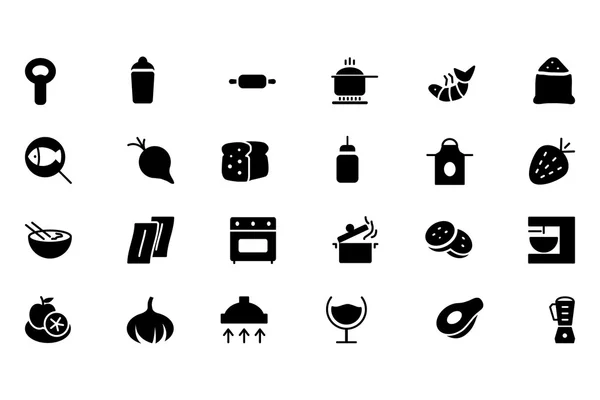 Food Vector Solid Icons 8 — Stock Vector