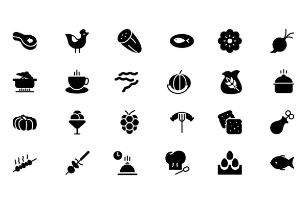 Food Vector Solid Icons 7 — Stock Vector