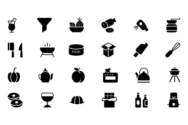 Food Vector Solid Icons 12 — Stock Vector