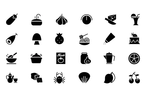 Food Vector Solid Icons 10 — Stock Vector