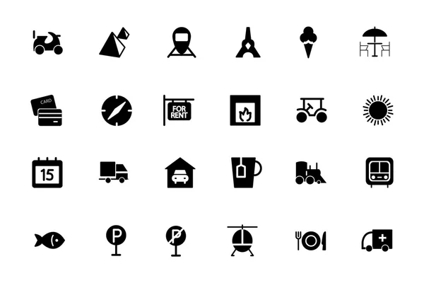 Travel Vector Solid Icons 3 — Stock Vector