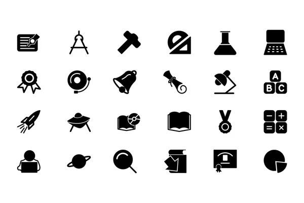 Onderwijs Vector solide Icons 2 — Stockvector