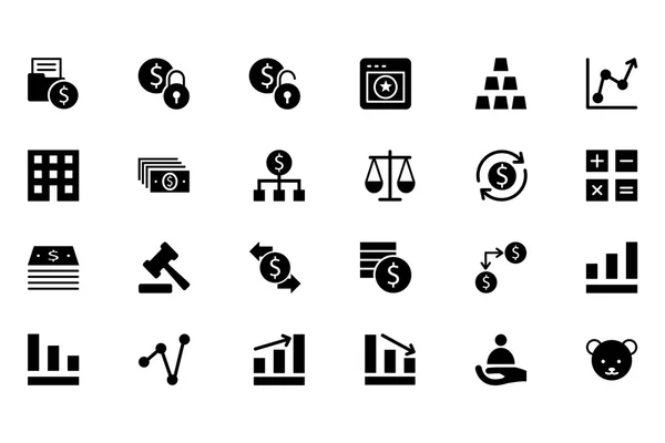 Finanzas Vector Iconos sólidos 2 — Vector de stock