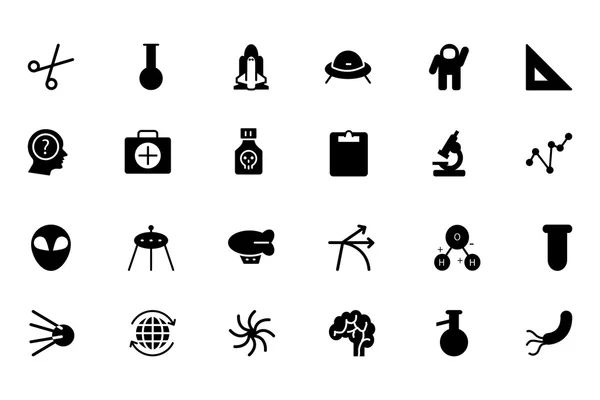 Science Vector Solid Icons 4 — Stock Vector