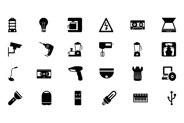 Elektronica Vector solide pictogrammen 4 — Stockvector