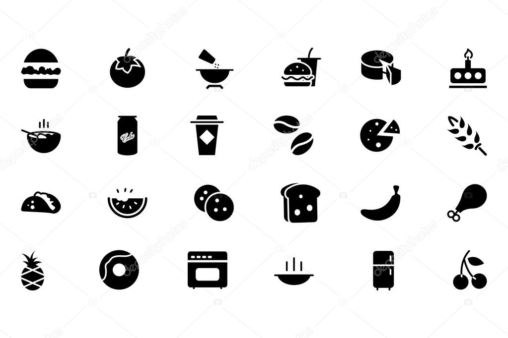 Food Vector Solid Icons 3