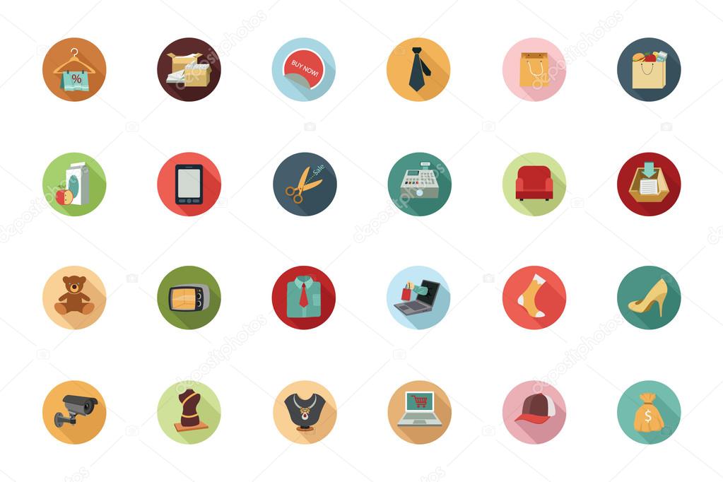 Shopping Flat Colored Icons 2
