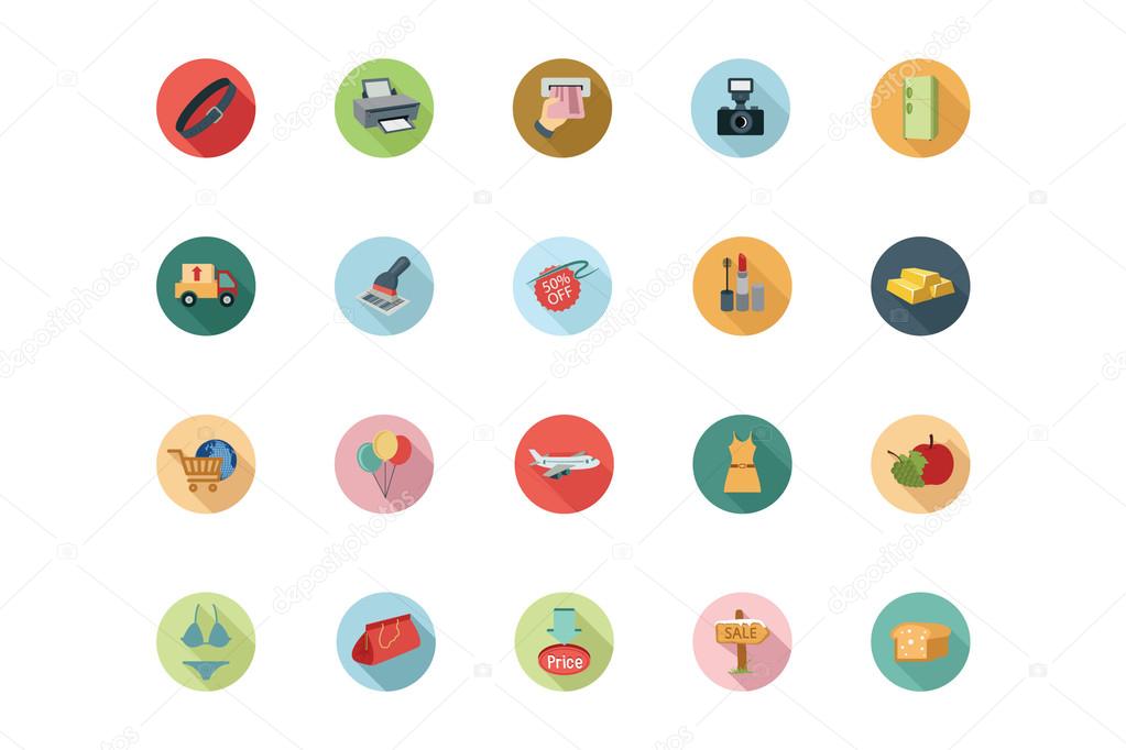 Shopping Flat Colored Icons 3