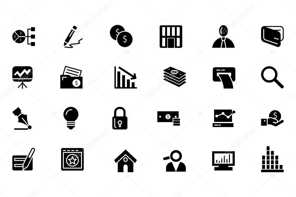 Finance Vector Solid Icons 6