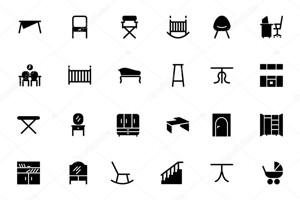 Furniture Vector Solid Icons 4