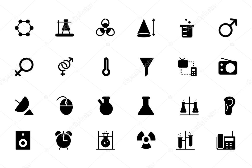 Science Vector Solid Icons 3