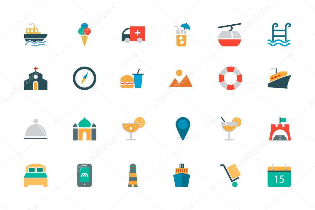 Travel Vector Colored Icons 1