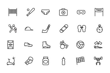 Spor vektör hat simgeler 3