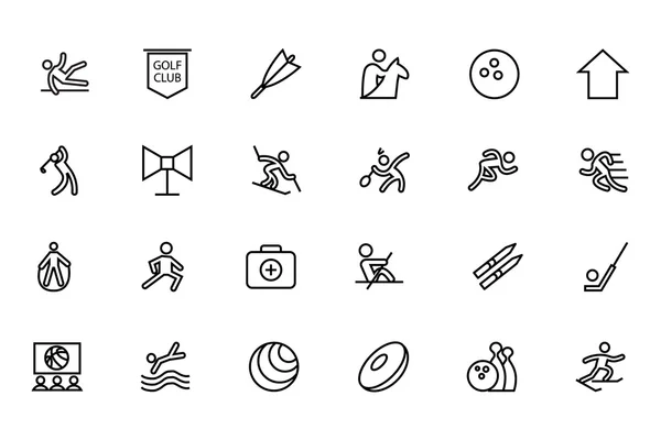 Deportes Vector Line Iconos 7 — Vector de stock