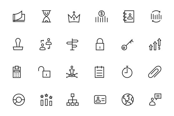 İş ve Finans vektör hat simgeler 5