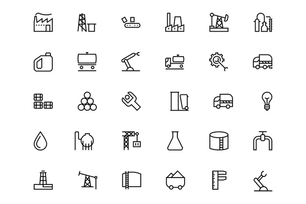 Endüstriyel proseslerin vektör hat simgeler 1