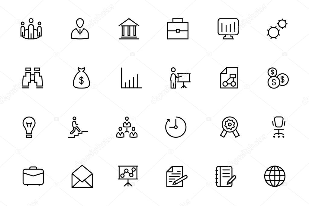 Business and Finance Vector Line Icons 1