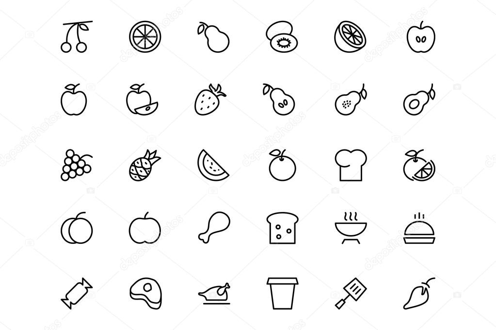 Food and drinks Line Icons 11