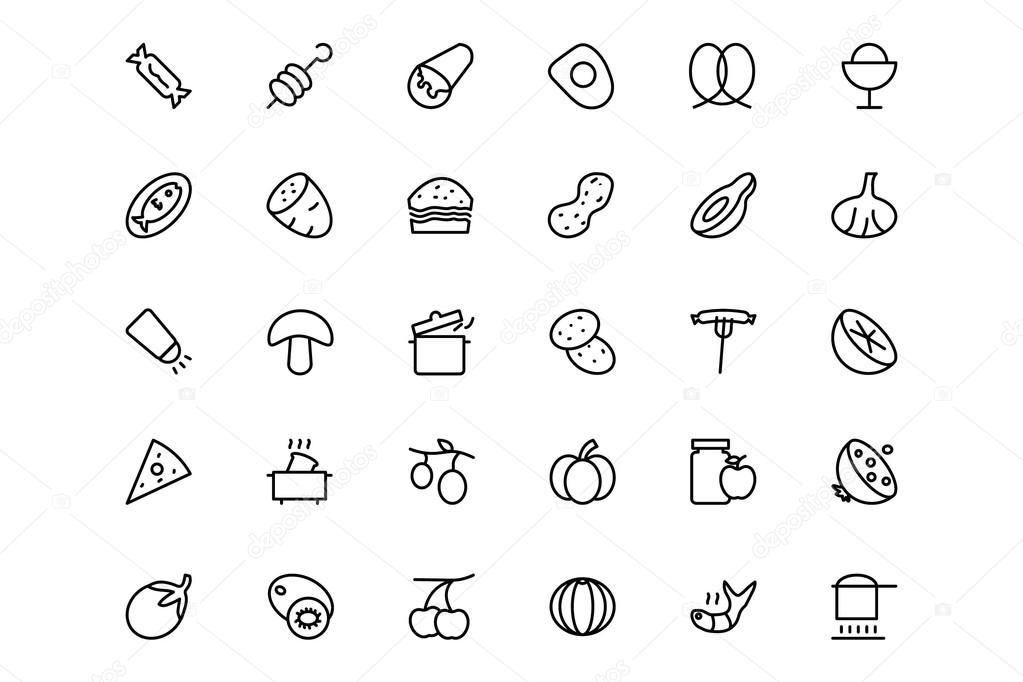 Food and drinks Line Icons 15