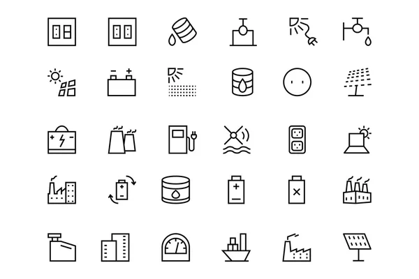 Enerji vektör hat simgeler 4