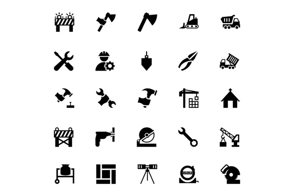 Iconos vectoriales de construcción 4 — Vector de stock