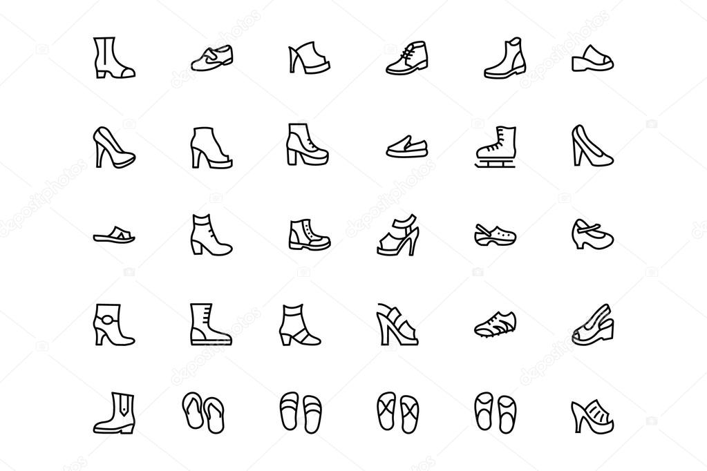 Shoes Vector Line Icons 2