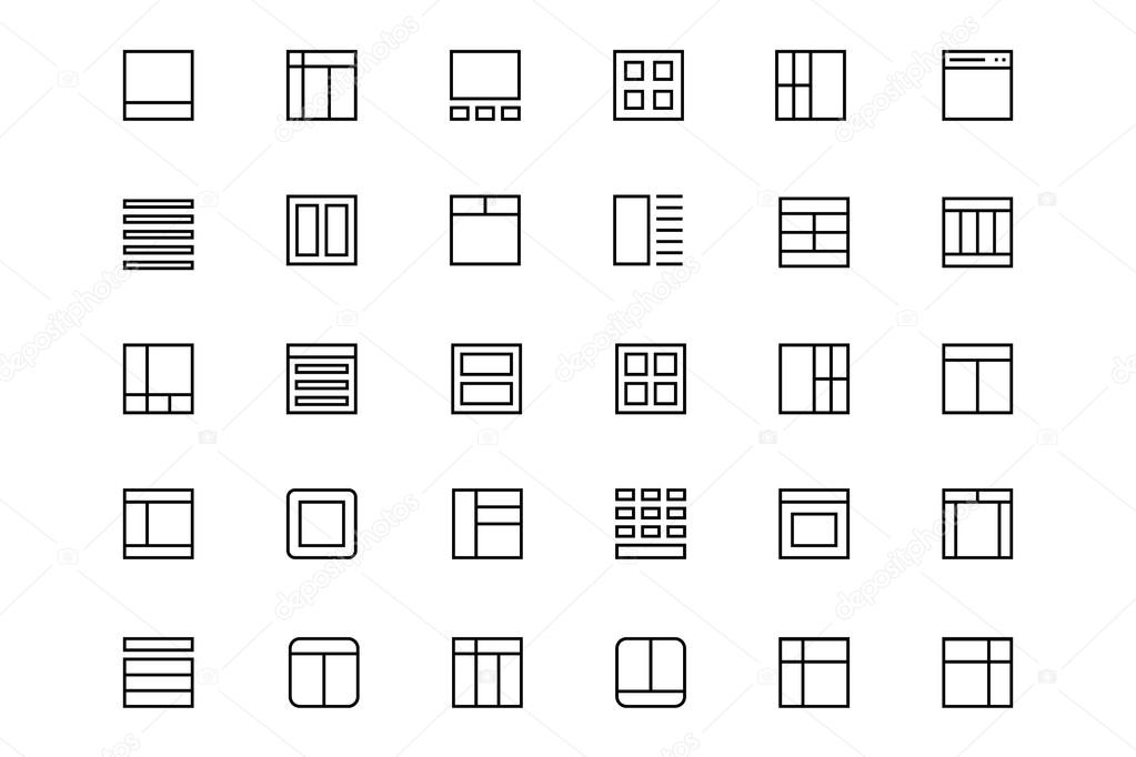Layout Vector Line Icons 3