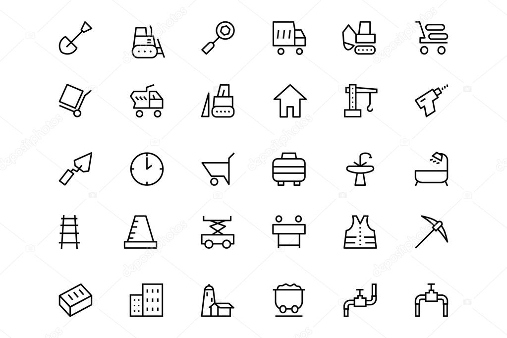 Construction Vector Line  Icons  2
