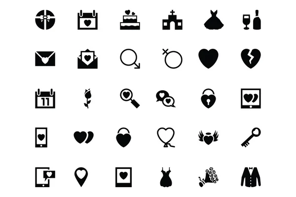 Bruiloft vector icons 1 — Stockvector