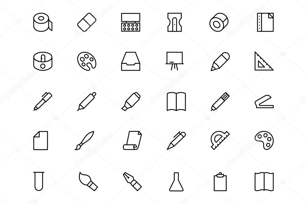 Stationery Line Icons 2