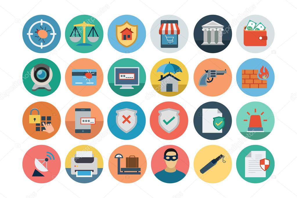 Security Flat Colored Icons 2