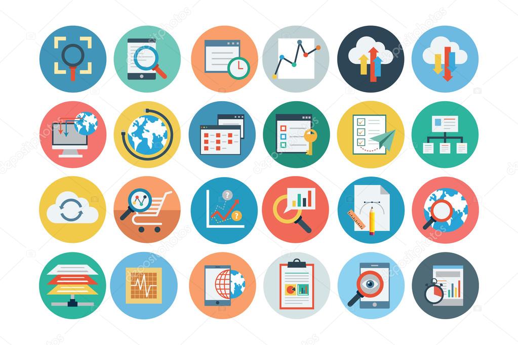 Universal Web Flat Colored Icons 2