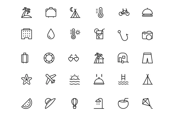 tatil vektör hat simgeler 1