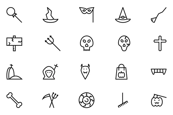 Iconos de Halloween Vector Line 6 — Vector de stock