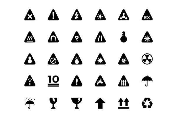 Warning Vector Icons 1 — Stock Illustration Warning Vector Icons 1 Stock Illustration