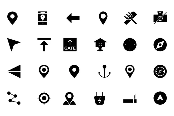 Map and Navigation Vector Icons 1 — Stock Vector