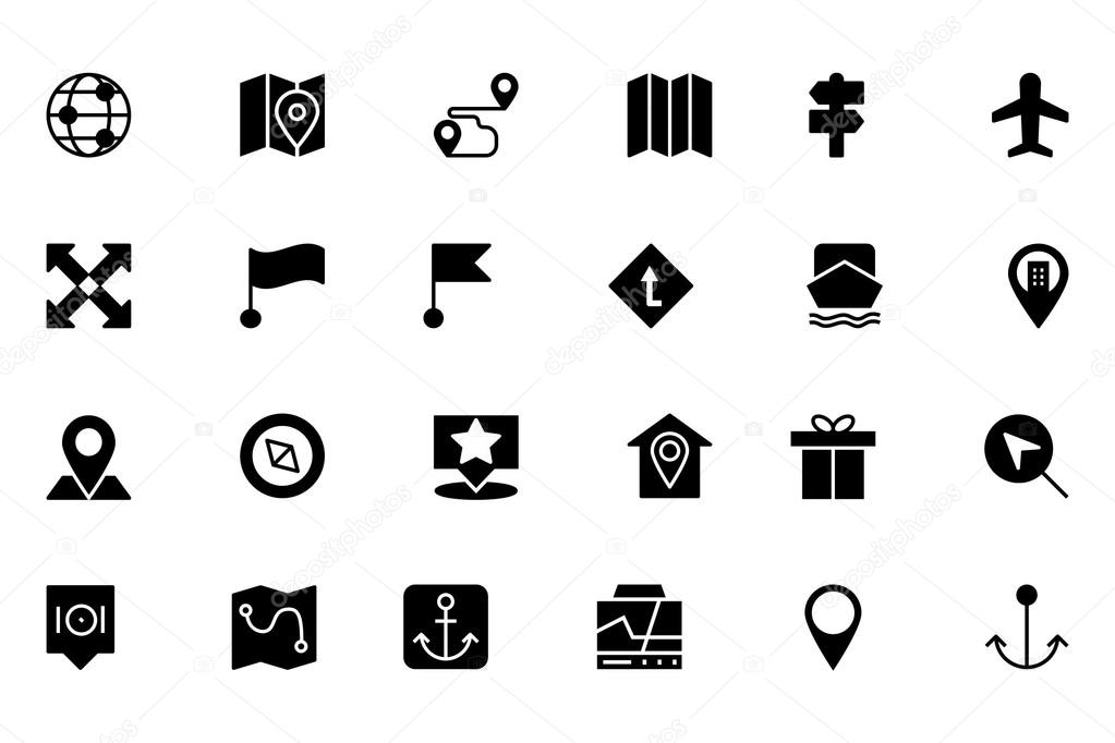 Map and Navigation Vector Icons 4