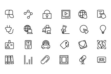 Communication Vector Line Icons 5